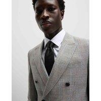 Slim Fit Wool Blend Check Suit Jacket