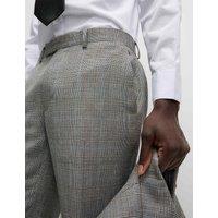 Slim Fit Wool Rich Check Suit Trousers