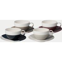 Set of 4 1815 Coffee Studio Cappuccino Cups & Saucers