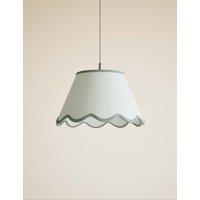 M&S Large Scallop Trim Lamp Shade Sage