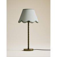 M&S Scallop Trim Lamp Shade Sage