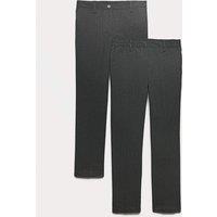 M&S 2 Pack Girls' Slim Leg Easy Dressing School Trousers (3-18 Yrs) Grey