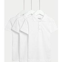 3pk Unisex Stain Resist Slim Fit School Polo Shirts (2-18 Yrs)