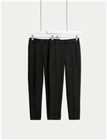 M&S 2 Pack Girls' Regular Leg Longer Length School Trousers (2-18 Yrs) Black