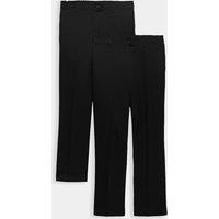 M&S 2 Pack Girls' Slim Leg School Trousers (2-18 Yrs) Black