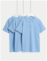 3pk Unisex Stain Resist Slim Fit School Polo Shirts (2-18 Yrs)