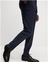 Slim Fit Check Stretch Suit Trousers