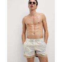 Quick Dry Leaf Print Swim shorts