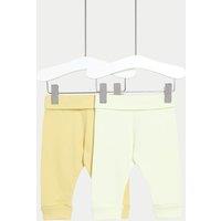 2pk Pure Cotton Waffle Leggings (6lbs-3 Yrs)