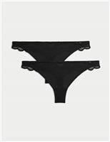 2pk Hanna Glossie Microfibre Thongs