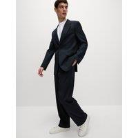 Relaxed Fit Stretch Suit Trousers