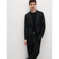 M&S Relaxed Fit Stretch Ultimate Suit Jacket Black