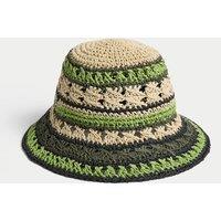Straw Striped Bucket Hat