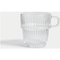 Ribbed Glass Cappuccino Cup