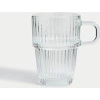 Ribbed Glass Latte Cup