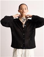 Pure Cotton Patchwork Cardigan