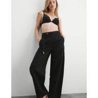 Rosie Silk & Lace Wired Plunge Bra A-E Black