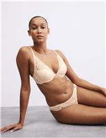 Rosie Silk & Lace Wired Plunge Bra A-E Black