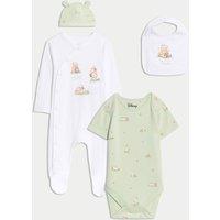 4pc Cotton Rich Winnie the Pooh Starter Set (7lbs-9 Mths)