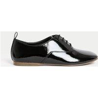Patent Lace Up Flat Brogues