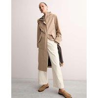 JAEGER Waterproof Twill Hooded Raincoat Camel