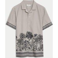 Regular Fit Cotton Blend Short Sleeve Shirt
