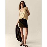 Embellished Studded Scoop Neck Cami Top