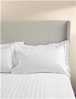 2 Pack Pure Cotton Stripe Jacquard Pillowcases