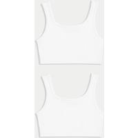 2pk Seamfree Round Neck Rib Crop Tops (6-16 Yrs)