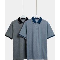 2pk Cotton Rich Tipped Polo Shirts