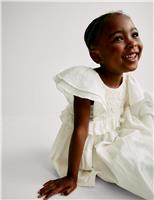 M&S Pure Cotton Panel Dress (2-16 Yrs) Ivory