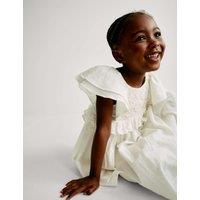 M&S Pure Cotton Panel Dress (2-16 Yrs) Ivory
