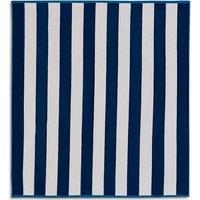 M&S Pure Cotton Extra Large Striped Beach Towel Navy
