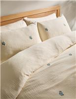 Pure Cotton Embroidered Flower Bedding Set