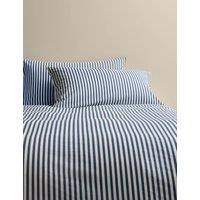 M&S Cotton Blend Striped Bedding Set Blue Mix
