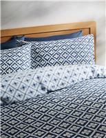 Cotton Blend Geometric Tile Bedding Set