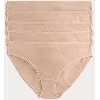 M&S 5pk Pure Cotton Bikini Knickers Rose Quartz