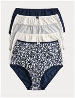 5pk Cotton Lycra Printed Full Briefs