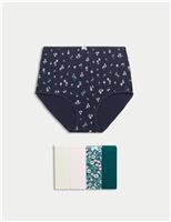 5pk Cotton Lycra Printed Full Briefs