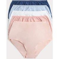 M&S 5pk Cotton Lycra Printed Full Briefs Dark Blue Mix