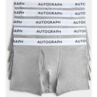 Autograph 5 Pack Supima Cotton Modal Trunks Grey Marl
