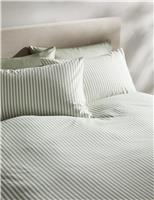 Cotton Blend Striped Bedding Set