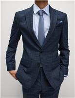 Slim Fit Check Suit Jacket