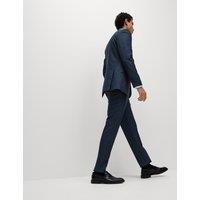 Slim Fit Check Suit Trousers
