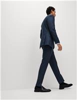 Slim Fit Check Suit Trousers
