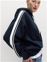 Pure Cotton Side Stripe Hoodie