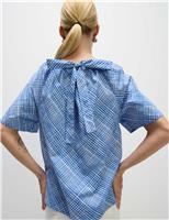 Pure Cotton Tie Back Detailing Blouse