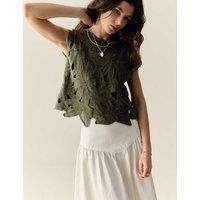 Pointelle Floral Top