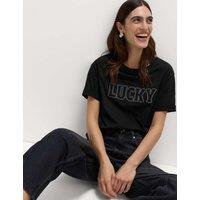 Pure Cotton Embellished Lucky T-Shirt