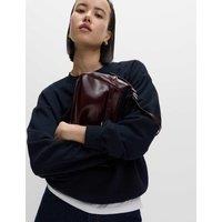 M&S Cotton Rich Plain Sweatshirt Navy